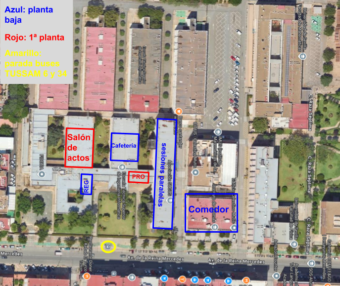 Situación general del comedor y los espacios principales